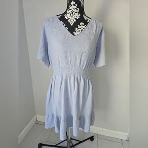 Knox Rose Light Blue V-Neck Dress size M
